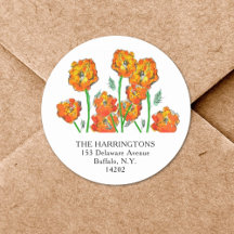 Watercolor Orange Marigolds Hand-Illustrated Flora
