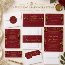 Burgundy Sunflower Wedding Collection