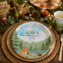 Little Camper Forest Animal Mountain Baby Shower