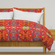 Home & Living with red fishing nets pattern