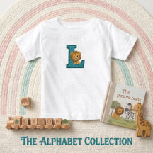  Kids Apparel Monogram/Letter/Initial with Animal