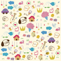 Cute Kids Doodle Pattern