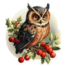 Vintage Christmas Owls
