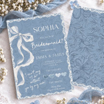 Wedding Lace Dusty Blue Floral