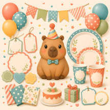 Capybara Birthday Party Supplies