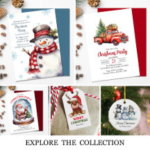Classic Watercolor Christmas Holiday Collection