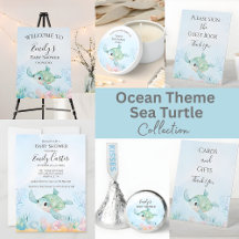 Ocean Theme Sea Turtle Baby Shower Collection