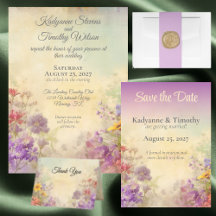 Romantic Wildflowers Elegant Wedding Collection