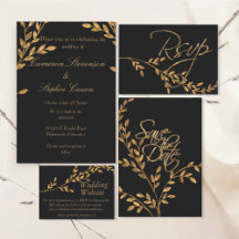 Black and Gold Branches and Leaves