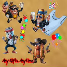 Personified Foods and Drinks on Clothing