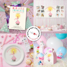 LITTLE MISS PRINCESS CUPCAKE GIRL BIRTHDAY PARTY