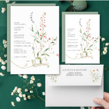 Wildflower Modern Colorful Floral Garden Wedding