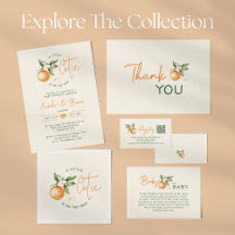 Orange Citrus Little Cutie Baby Shower Collection