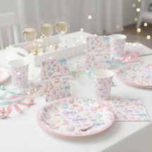 Coquette Easter Bunny & Pink Bows Celebration