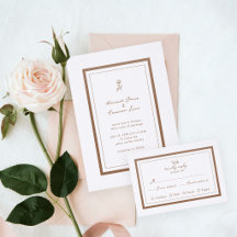 Simpe Ink Flower Wedding Letterpress Suite