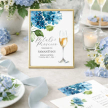 Blue Petals And Prosecco Bridal Shower