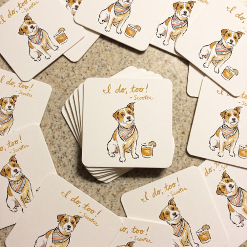 Coasters (Square) UGC 3: the personalized paper coaster with your pet's portrait