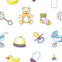 Cute baby shower themed pattern