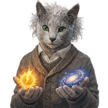 Russian Blue Einstein Cat – Imagination