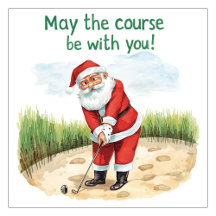 Golf Santa golfing the Course be with you 