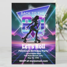 Vaporwave Roller Skate Birthday Party Supplies