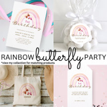 Rainbow Butterflies Birthday Party Supplies