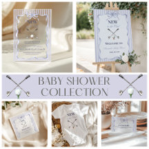 Vintage Blue Boy New to the Club Golf Baby Shower