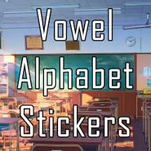 Vowel Alphabet Stickers