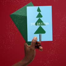 Minimalist Abstract Green Chic Christmas Tree