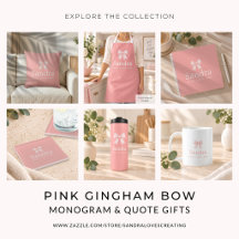 Pretty Pink Gingham Bow Collection