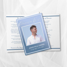 Blue Photo Funeral Memorial Collection