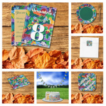 Colorful Safari Wild Animals Birthday