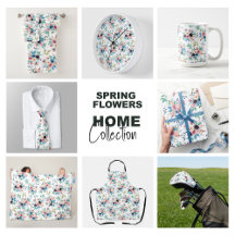 Colorful spring flowers pattern