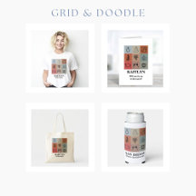 Grid & Doodle Simple Boho 
