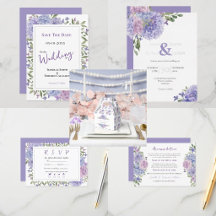 Dusty Blue & Lilac Hydrangeas Wedding