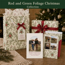 Christmas Red and Green Foliage Holiday