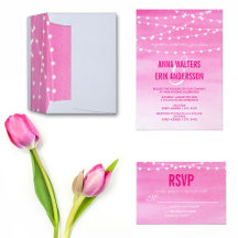 Fuchsia Watercolor String Lights