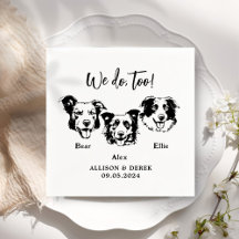 Custom Pet Wedding Napkins