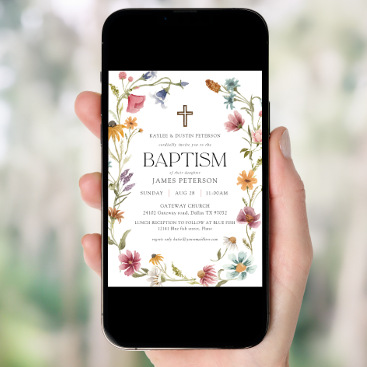 A digital christening invitation