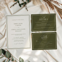 Old Money Olive Green Wedding