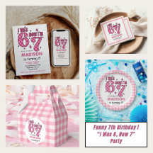 Funny 7th Birthday “67 Six Seven” Party Collection