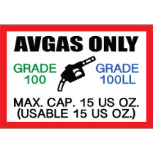 AVGAS / 100LL fuel only