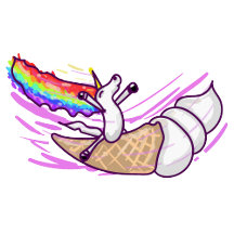 Unicorn Rainbow Riding Ice Cream Cone