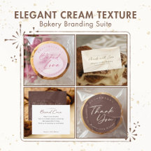 Elegant Cream Texture Bakery Branding Suite