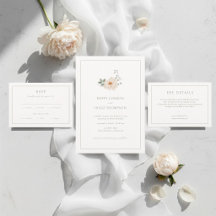 POPPY | Ivory Cream Watercolor Floral Wedding 