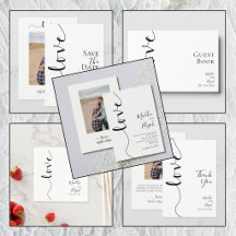 Wedding Collection, LOVE, a Simple Elegant Script 