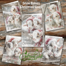 Snow Babies Little Christmas Goats 