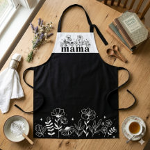 Minimalistic Black & White Wildflower Mama Custom