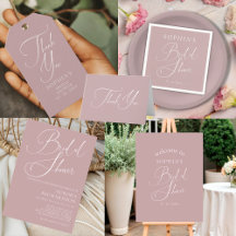 Mauve Minimalist Bridal Shower Collection