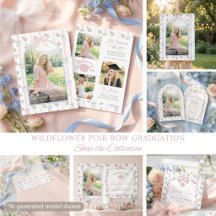 Wildflower Pink Bow Graduation Party